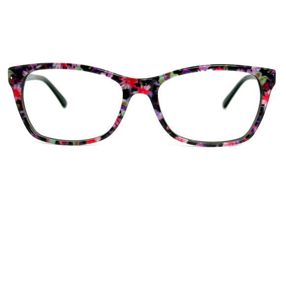 bebe Eyeglasses Frames BB5118 ROSY 001 JET FLORAL Black Red 55-17-140 H18450 - Picture 1 of 7